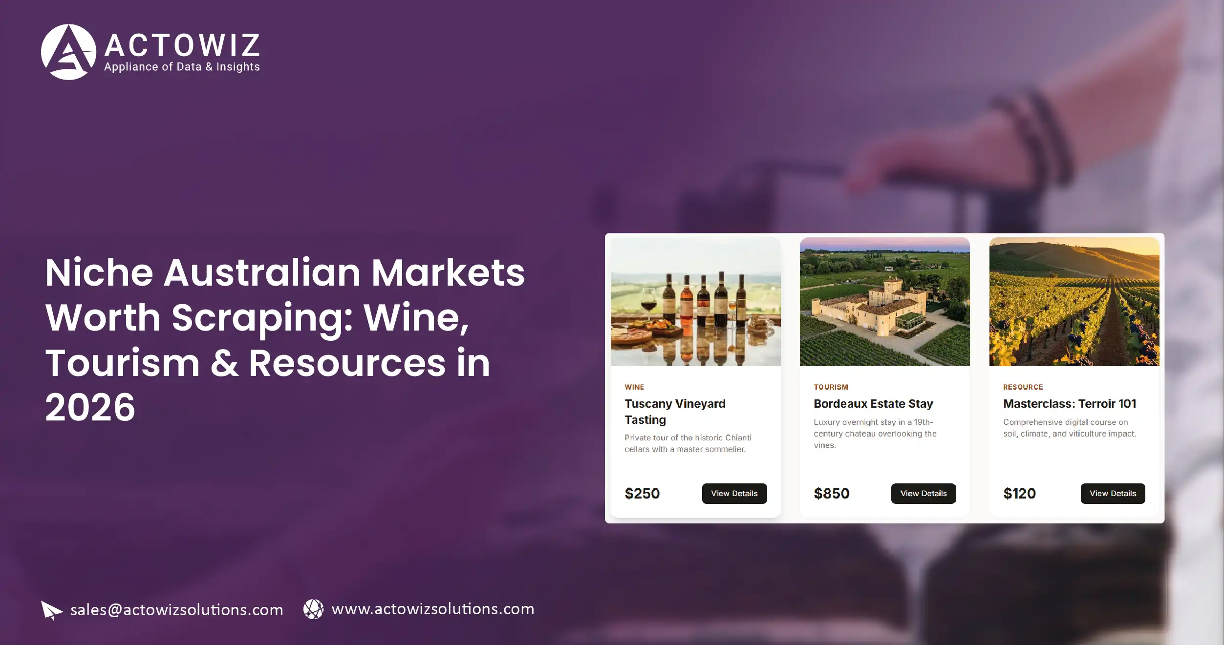 Niche Australian Markets Worth Scraping: Wine, Tourism & Resources in 2026